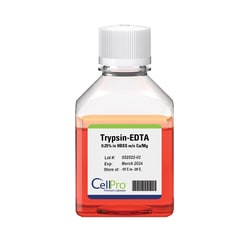 Alkali Scientific CellPro™ Trypsin-EDTA Solution 0.25% in HBSS, w/o Ca/Mg, 100 mL, 10mL, 10/Cs