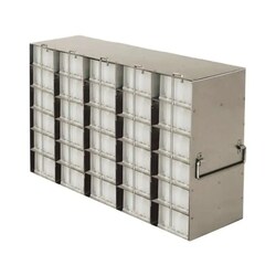 Alkali Scientific&trade; Stainless Steel Upright Freezer Rack for 96-Well Microtube Boxes, 4 x 6 Configuration, 24 Box Capacity