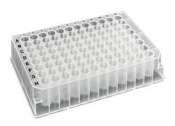 Alkali Scientific&nbsp;CellPro&trade; Deep Well Plate, 96 Round Well, 1.1mL, 27.0mm height, V-bottom, Black Alphanumeric Printing, PP, 10 bags of 5 pieces, 50 /Case, Sterile