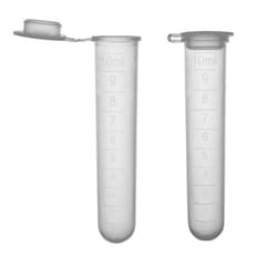 Alkali Scientific&nbsp;CellPro&trade; 10mL Round Bottom Centrifuge Tube with Attached Snap Cap, with Molded Graduations, Polypropylene, 1000/Pk