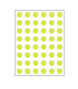 Alkali Scientific&nbsp;ASI&trade; Laboratory Label, Color Coded Dot – Sheet Form - 1/4