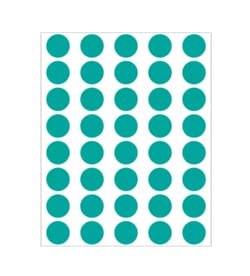 Alkali Scientific&nbsp;ASI&trade; Laboratory Label, Color Coded Dot – Sheet Form - 1/2