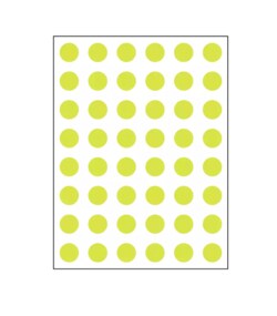 Alkali Scientific&nbsp;ASI&trade; Laboratory Label, Color Coded Dot – Sheet Form - 1/4