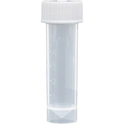 Alkali Scientific CellPro™ 5mL Sterile Disposable Sampler Tubes, 1000/Cs, Double-Threaded Screw Caps with Separated Caps