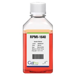 Alkali Scientific&nbsp;CellPro&trade; RPMI-1640, w/ L-glutamine w/o Phenol Red, 500mL, 10/Case