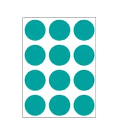 Alkali Scientific&nbsp;ASI&trade; Laboratory Label, Color Coded Dot – Sheet Form - 1-1/4