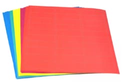 Alkali Scientific&nbsp;ASI&trade; Cryo Label Sheets, 67x25mm for Racks/Boxes, Assorted, 750 labels, 25 sheets/Cs