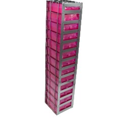 Alkali Scientific&trade; Vertical Rack for 50-Cell 1.5 mL Microtube Boxes, Holds 26 boxes