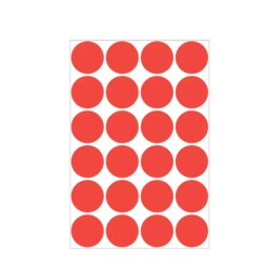 Alkali Scientific&nbsp;ASI&trade; Laboratory Label, Color Coded Dot – Sheet Form - 1