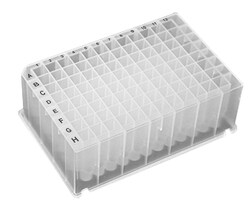 Alkali Scientific CellPro™ Deep Well Plate, 96 Square Well, 2.3mL, 41.7mm height, V-bottom, Black Alphanumeric Printing, PP, 10 bags of 5 pieces, 50 / CS, Sterile