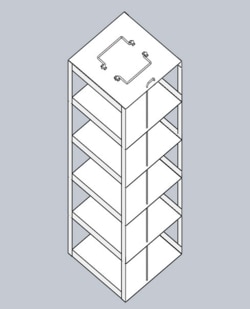 Alkali Scientific™ Vertical Freezer Rack for Mini 2