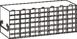 Alkali Scientific&trade; Stainless Steel Upright Freezer Rack for 96-Well Microtube Boxes, 7 x 6 Configuration, 42 Box Capacity