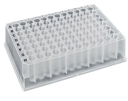 Alkali Scientific CellPro™ Deep Well Plate, 96 Round Well, 1.2mL, 31.5mm height, U-bottom, for Nunc™, Black Alphanumeric Printing, PP, 10 bags of 5 pieces, 50 / CS, Sterile
