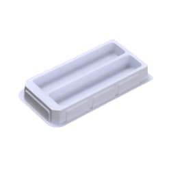 Alkali Scientific ASI™ 2 Channel Sloping Bottom Reagent Solution Reservoir, 25mL, 1/pk, 50/ Case
