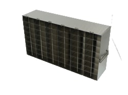 Alkali Scientific&trade; Stainless Steel Upright Freezer Rack for 0.2ml Tube 96-Well PCR Boxes 6 x 8 Configuration, 56 Box Capacity