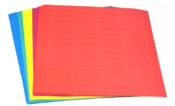 Alkali Scientific ASI™ Cryo Label Sheets, 43x19mm for Cryovials, Assorted, 1300 labels, 25 sheets/Cs