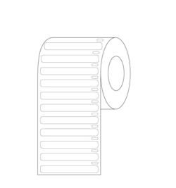 Alkali Scientific&nbsp;ASI&trade; Direct Thermal Cryo Label, 51x6mm for Microplates White, 1000 per Roll, 1/Roll
