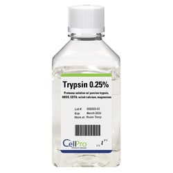 Alkali Scientific CellPro™ Trypsin 0.25% protease solution with porcine trypsin, HBSS, EDTA; without calcium, magnesium, 100ml