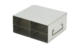 Alkali Scientific&trade; Stainless Steel Upright Freezer Rack for 96-Well Flipper Reversible Boxes, 2 x 2 Configuration, 4 Box Capacity