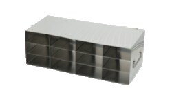 Alkali Scientific&trade; Stainless Steel Upright Freezer Rack for 96-Well Flipper Reversible Boxes, 4 x 3 Configuration, 12 Box Capacity