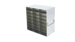 Alkali Scientific&trade; Stainless Steel Upright Freezer Rack for 25-Place Slide Boxes, 24 Box Capacity