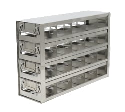 Alkali Scientific™ Upright Freezer Drawer Rack for 0.2mL Tube 96-Well PCR Boxes, 5x4 configuration