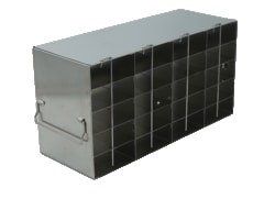 Alkali Scientific&trade; Stainless Steel Upright Freezer Rack for 0.2ml Tube 96-Well PCR Boxes 4 x 5 Configuration, 20 Box Capacity