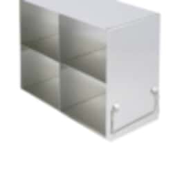 Alkali Scientific&trade; Upright Stainless-Steel Freezer Racks for 3” Boxes- Rack Only- 2 Boxes Deep x 2 Boxes High