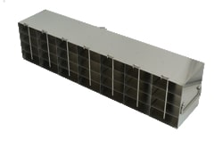 Alkali Scientific&trade; Stainless Steel Upright Freezer Rack for 0.2ml Tube 96-Well PCR Boxes 7 x 5 Configuration, 35 Box Capacity