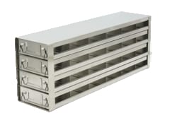 Alkali Scientific&trade; Upright Freezer Drawer Rack for 96 Deep-Well Microtiter Boxes; 6 x 4 Configuration, 24 Box Capacity