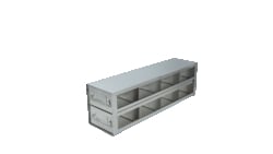 Alkali Scientific&trade; Stainless Steel Freezer Racks with Drawers, 4 x 2 Configuration, 8 Box Capacity, for 3