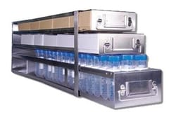 Alkali Scientific&trade; Upright Freezer Combination Drawer Racks for 2″ Fiberboard Boxes & 50mL Centrifuge Tubes (2 x 2)