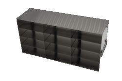 Alkali Scientific&trade; Upright Freezer Rack for 50-Cell 1.5ml Microtube Storage Boxes, 3x4x2 Configuration, 8 Box Capacity