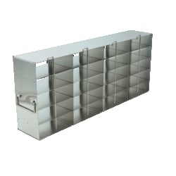 Alkali Scientific&trade; Upright Freezer Racks for 96 Deep-Well Microtiter Plates and Microtube Racks with Locking Rod – Rack Only – 4 x 5, 20 Box Capacity