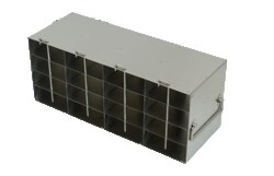 Alkali Scientific&trade; Stainless Steel Upright Freezer Rack for 0.2ml Tube 96-Well PCR Boxes 4 x 4 Configuration, 16 Box Capacity