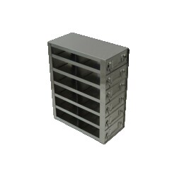 Alkali Scientific&trade; Upright Stainless Steel Freezer Drawer Racks for 2″ Cardboard Boxes 2x6 Configuration, 12 Box Capacity