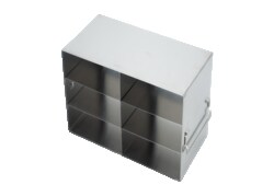 Alkali Scientific&trade; Upright Stainless-Steel Freezer Racks for 3” Boxes- Rack Only- 2 Boxes Deep x 3 Boxes High