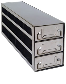 Alkali Scientific&trade; Stainless Steel Freezer Racks with Drawers for 2