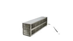 Alkali Scientific&trade; Upright Stainless Steel Large Freezer Racks for 3.75″ Cardboard Boxes 5x2 Configuration, 10 Box Capacity