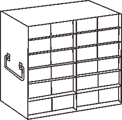 Alkali Scientific™ Upright Freezer Rack for 50-Cell 0.5ml Microtube Storage Boxes, 2x6x2 Configuration, 12 Box Capacity