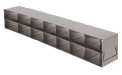 Alkali Scientific&trade; Stainless Steel Upright Freezer Rack for SBS Formatted Boxes (Micronic, Fluidx), 7x2 configuration, 14 Box Capacity