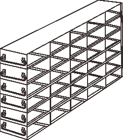 Alkali Scientific&trade; Upright Freezer Racks, for 96 Well & 384 Well Microtiter Plates, Holds 90 with Lids, 120 without Lids