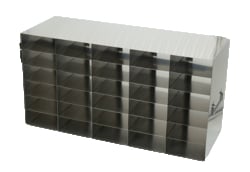 Alkali Scientific&trade; Stainless Steel Upright Freezer Rack for 96-Well Flipper Reversible Boxes, 5 x 6 Configuration, 30 Box Capacity