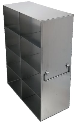 Alkali Scientific&trade; Upright Freezer Racks for Large 3.75″ Boxes- Rack Only- 2 Boxes Deep x 4 Boxes High