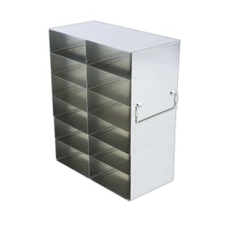 Alkali Scientific&trade; Upright Stainless-Steel Freezer Racks for 2” Boxes- Rack Only- 2 Boxes Deep x 6 Boxes High