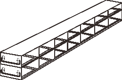 Alkali Scientific™ Upright Freezer Drawer Rack for 0.2mL Tube 96-Well PCR Boxes, 7 x 2 configuration, 14 Box Capacity