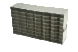 Alkali Scientific&trade; Stainless Steel Upright Freezer Rack for 25-Place Slide Boxes, 6x8, 48 Box Capacity