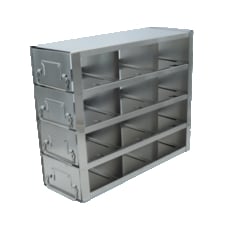 Alkali Scientific&trade; Stainless Steel Freezer Racks with Drawers for 3