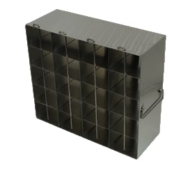 Alkali Scientific&trade; Stainless Steel Upright Freezer Rack for MATRIX Boxes, FluidX Boxes & Micronic Racks – 4 Boxes Deep x 5 Boxes High