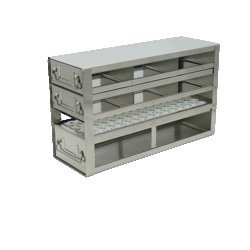 Alkali Scientific&trade; Upright Freezer Combination Drawer Racks for 2″ Fiberboard Boxes & 15mL Centrifuge Tubes (3 x 2)